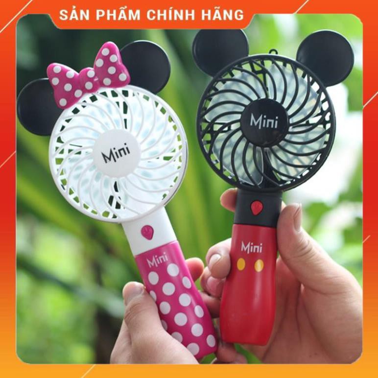 Quạt Sạc Usb Mini Cầm Tay Hình Chuột Mickey Minnie -dc4139