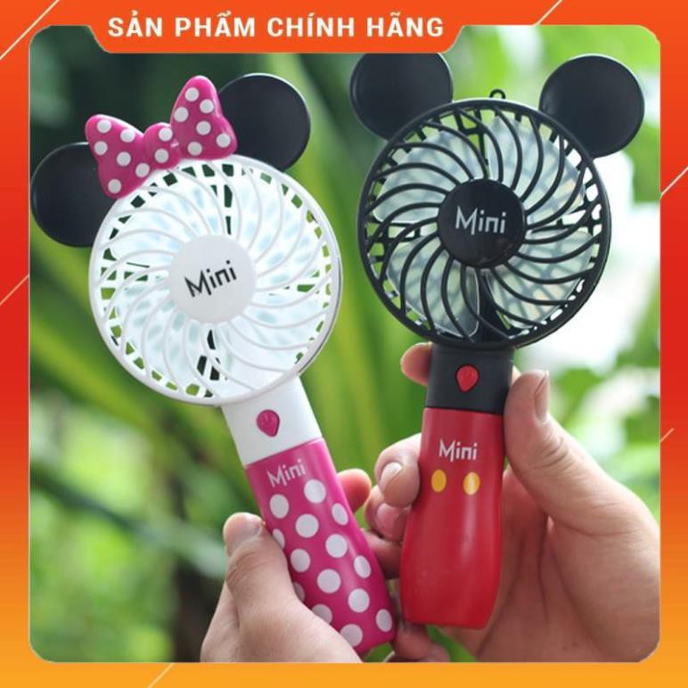 Quạt Sạc Usb Mini Cầm Tay Hình Chuột Mickey Minnie