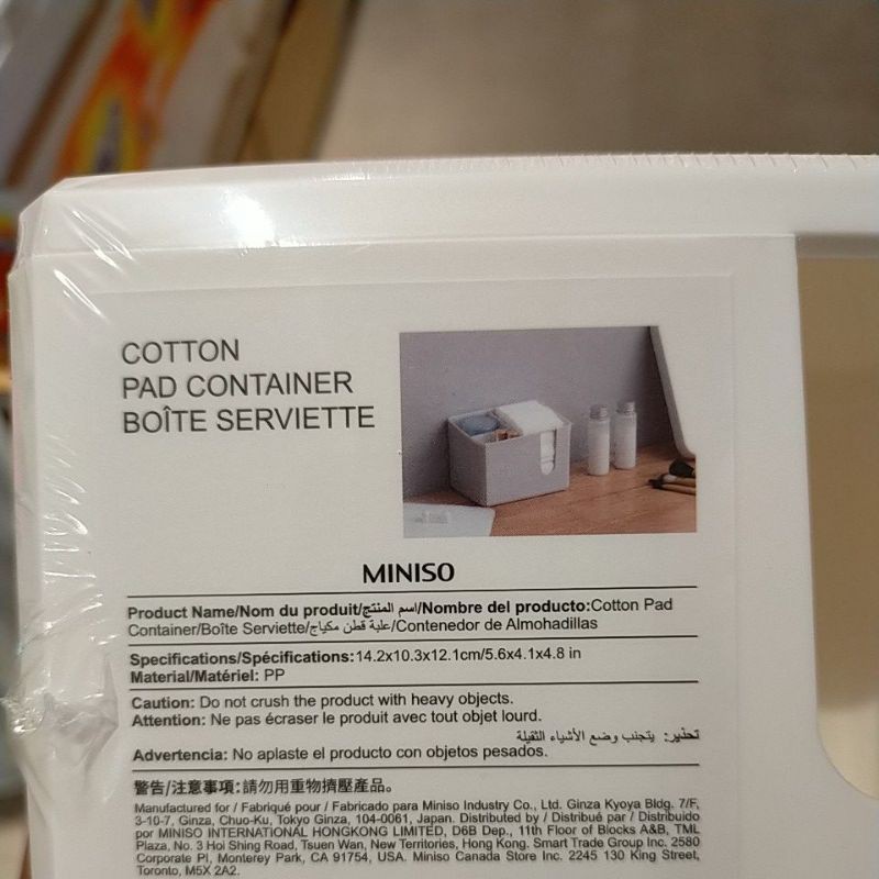 Miniso Hộp Đựng Bông Tẩy Trang Bằng Cotton Tiện Dụng