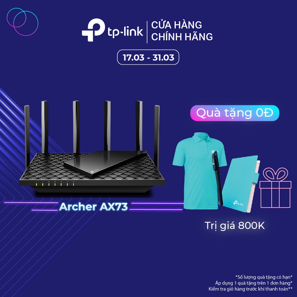 Bộ Phát Wifi TP-Link Archer AX73 Wifi 6 Gigabit Băng Tần Kép AX5400