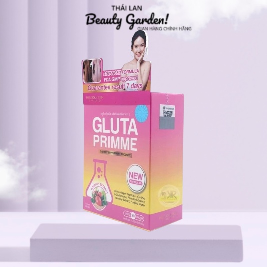 Viên uống Gluta Primme New trắng da chắc khỏe móng tóc Thái Lan