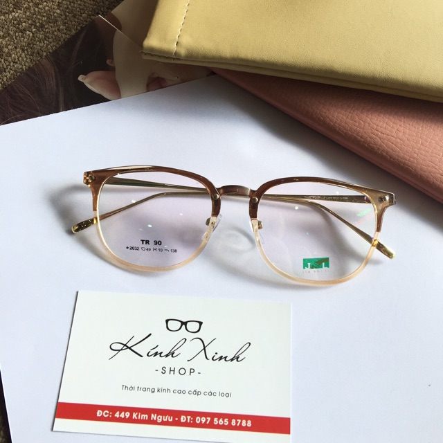 Kính gọng Mắt vuông Kim loại KOREA - GouKorea1