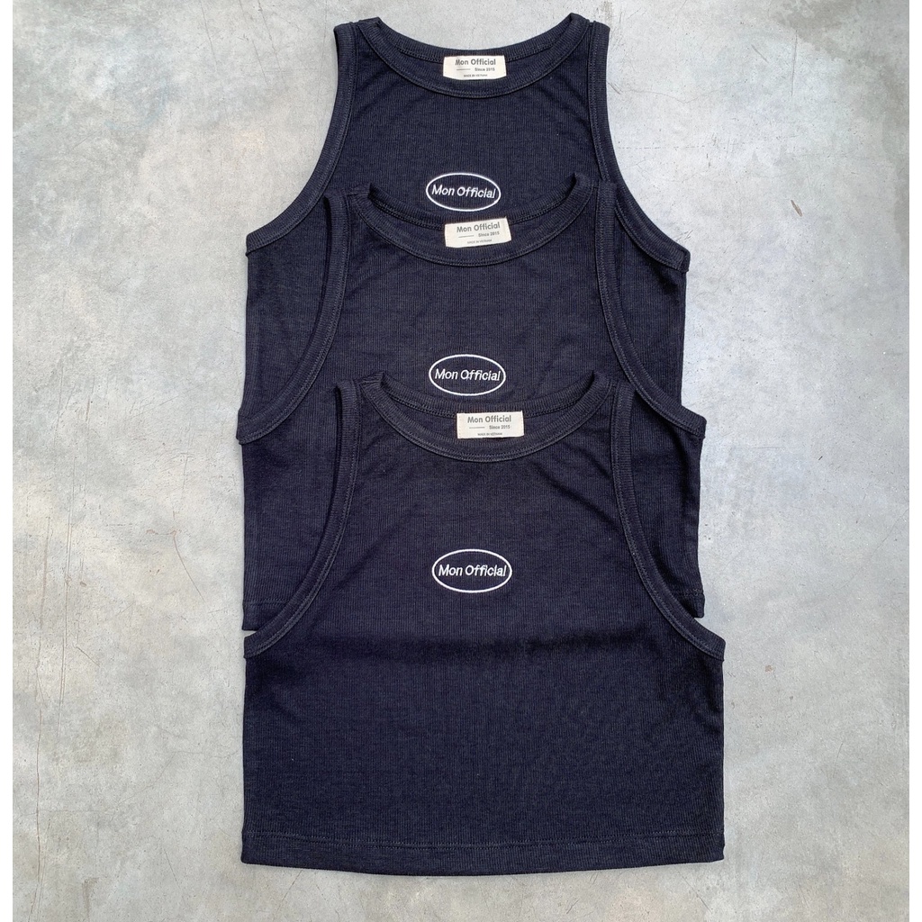 Áo Tank Top Mon Chất Thun Gân Dày Dặn Hình Thêu SS0307