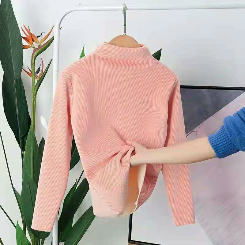 PVN23738 Áo len QC nữ cổ lọ lót nỉ giữ ấm siêu sịn sò chất dày T2