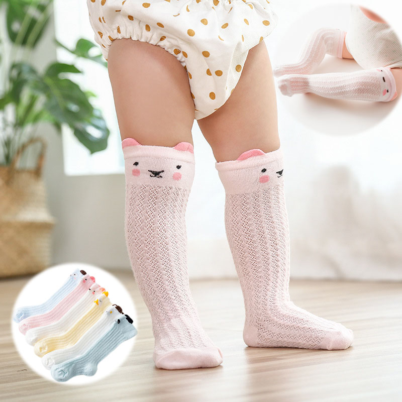 Tất lưới dáng dài chống mũi họa tiết hoạt hình đáng yêu dành cho bé