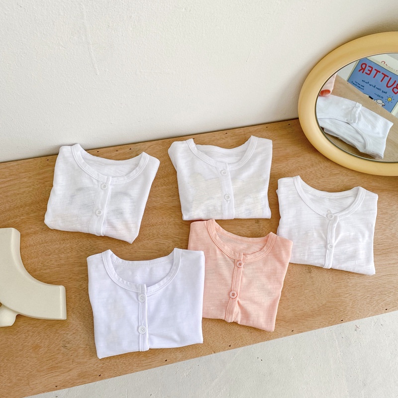 Áo Khoác Cardigan Tay Dài Chống Nắng Bằng Vải Cotton Mỏng In Họa Tiết Hoạt Hình Dễ Thương Thời Trang Mùa Hè Cho Bé Trai Và Gái