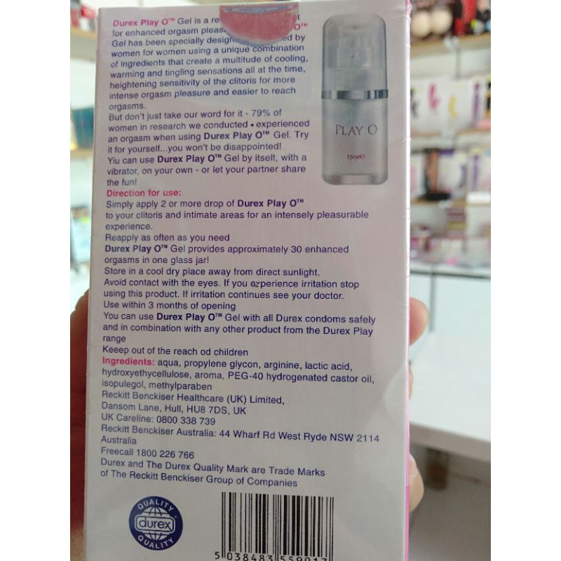 GEL BÔI TRƠN KÍCH THÍCH HƯNG PHẤN DUREX PLAYO 15 ML