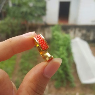 Nhẫn khảm da cá đuối