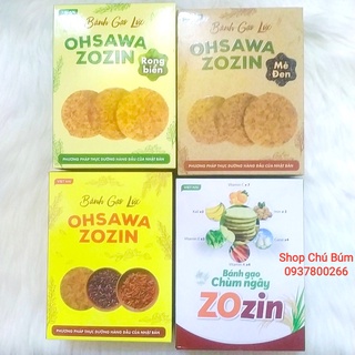 Combo dáng đẹp với 3 vị bánh gạo lứt ăn kiêng OHSAWA ZOZIN- thực dưỡng hàng đầu Nhật Bản, cho người tiểu đường, ăn kiêng
