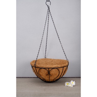 Chậu xơ dừa treo, chậu khung sắt trồng cây, giỏ hoa 04 (30 x 75 x Cao 14 cm) - Hàng VNXK