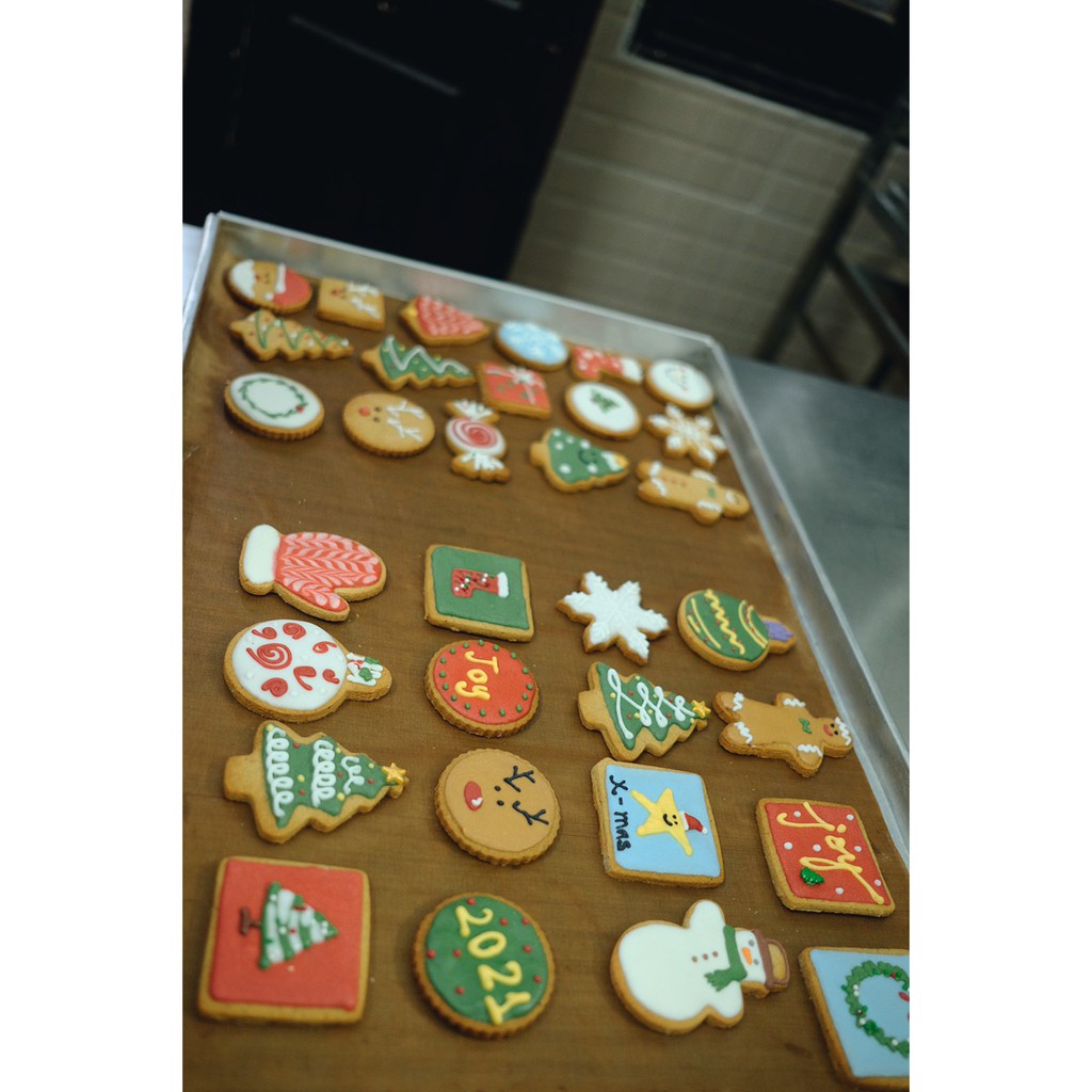 Combo 100 chiếc bánh quy gừng Giáng Sinh, đóng gói lẻ từng chiếc
