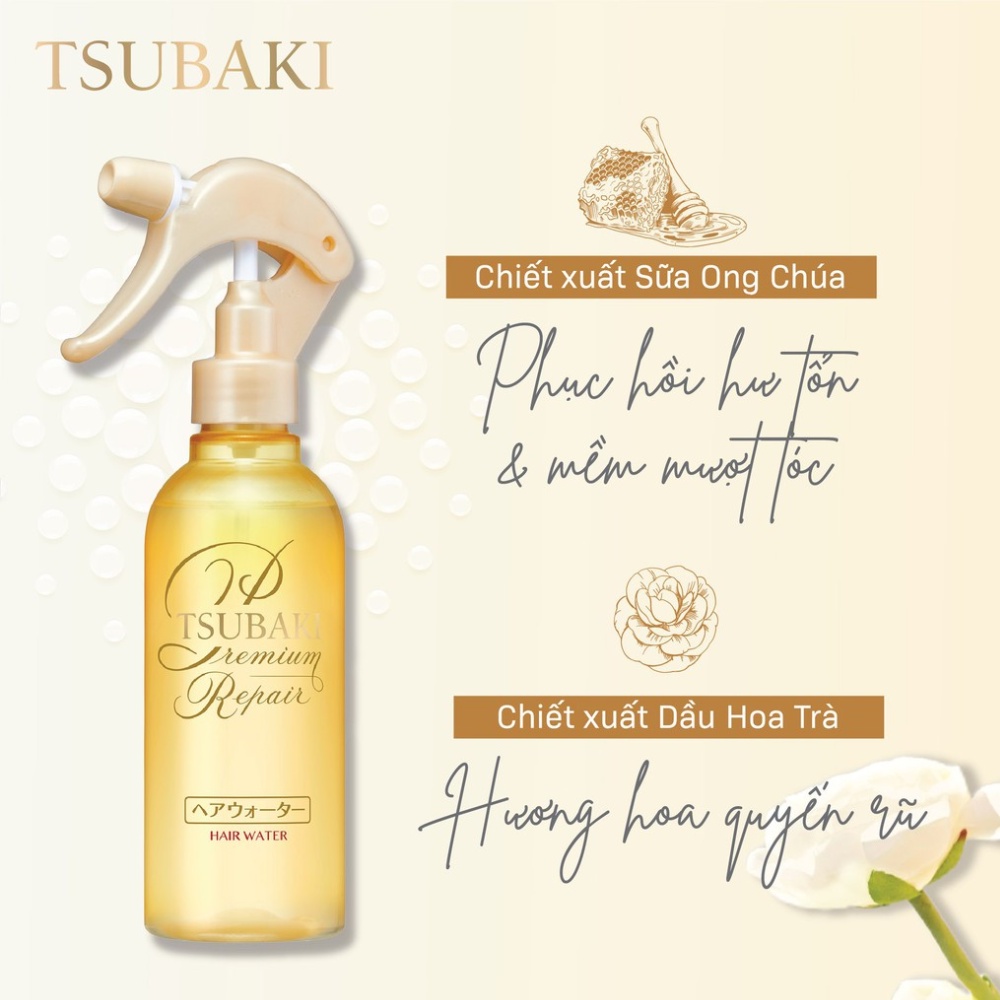 Xịt dưỡng tóc Tsubaki Premium Repair Hair Water 220ml phục hồi tóc hư tổn