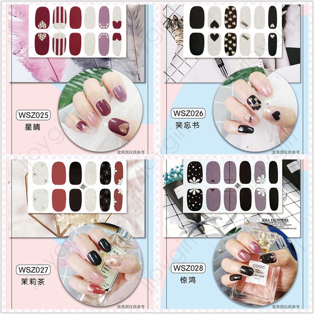 Sticker trang trí móng 3D họa tiết đa dạng không thấm nước