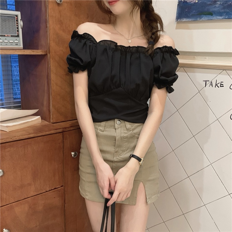 Áo Sơ Mi Voan Hoa Hai Dây Ngắn 51568