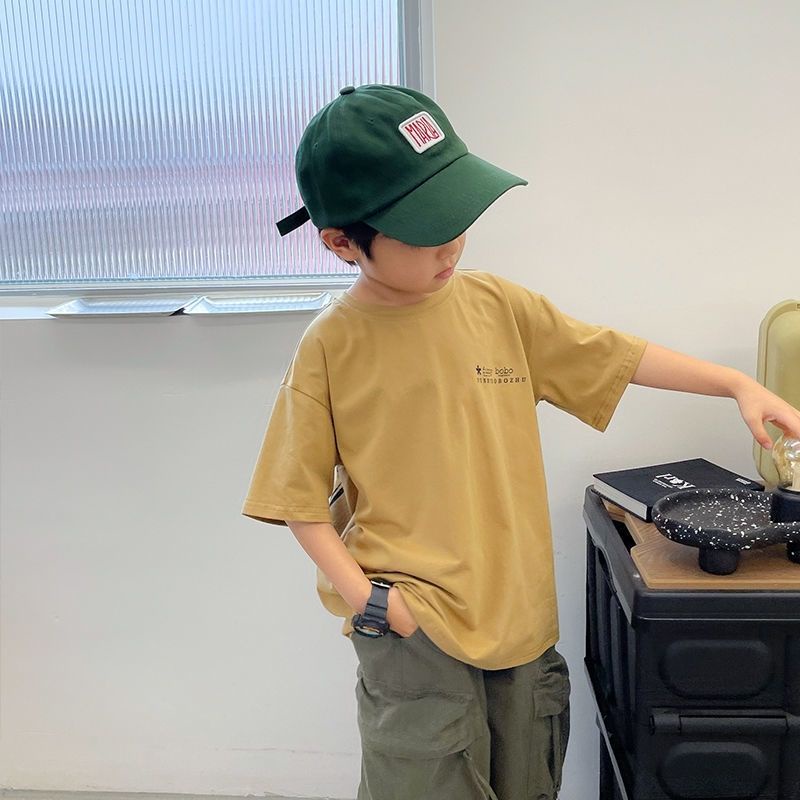 Áo Thun Tay Ngắn In Hình Phong Cách Hip hop Hàn Quốc Thời Trang Mùa Hè Mới Cho Bé Trai Trung Niên