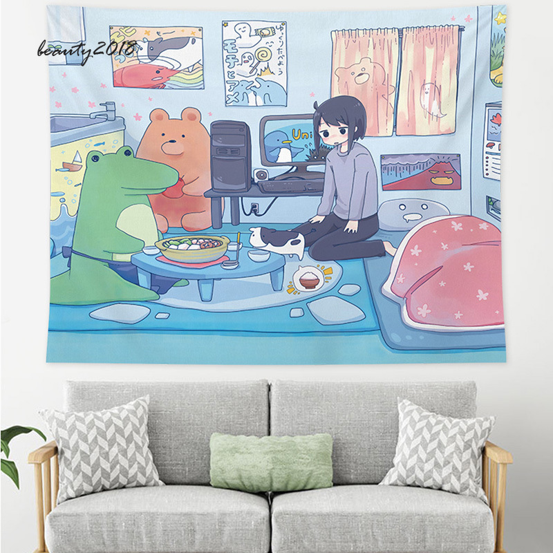 Thảm Treo Tường Phong Cách Hoạt Hình Trang Trí Phòng Ngủ | BigBuy360 - bigbuy360.vn