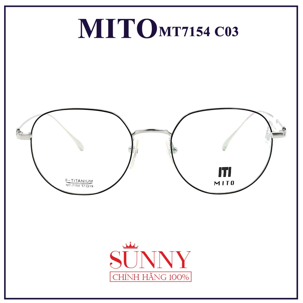 MT7154  - Gọng kính Mito unisex (nhiều màu) chính hãng Italia - - kèm tem chống hàng giả do bộ công an cấp