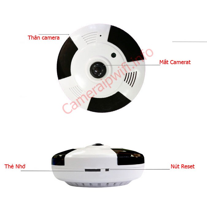 Camera IP Ốp Trần VR 360 Yoossee Có Adapter - Hàng Chuẩn