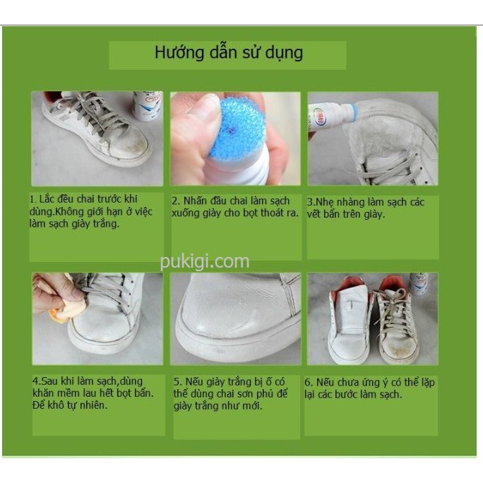 Chai Vê sinh giày Nenrte 80g / Giặt giày không cần nước,không cần phơi