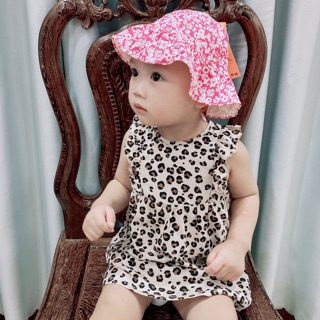 Váy da beo, váy nền xanh HM authentic