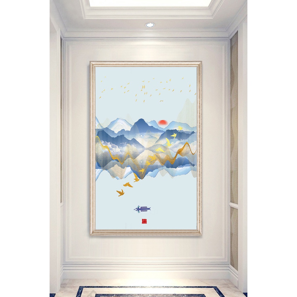 In hình ép gỗ Laminate TRANH HÀNH LANG TRUNG QUỐC - Mẫu 47 (50x75, 60x90, 70x110). In ảnh theo yêu cầu