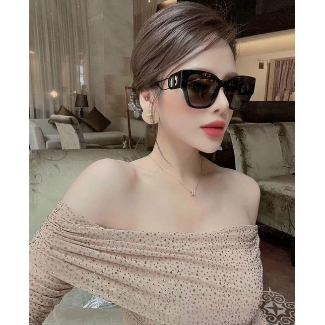 Kính Hiệu Dio Chân Kim loại phong cách Chị Khanh Trang Nemo Hot Hit Bầu Xếch Mèo