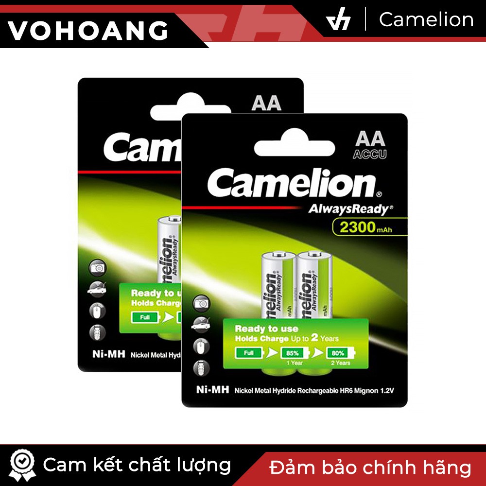 Bộ 4 pin sạc Camelion AA 2300mAh (Trắng)