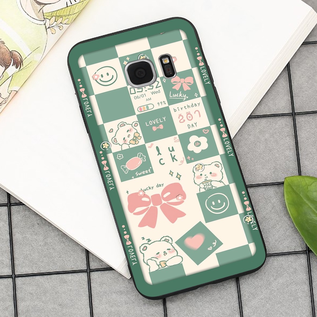 Ốp lưng Samsung Galaxy S7 / S7 EDGE in hình cao cấp mẫu kẻ caro,mikenbe@r siêu hot