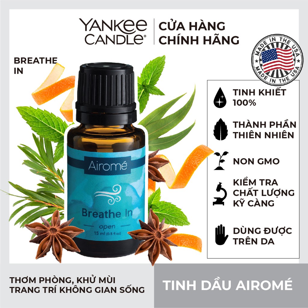 Tinh dầu Airomé Yankee Candle - Breathe In 15ml