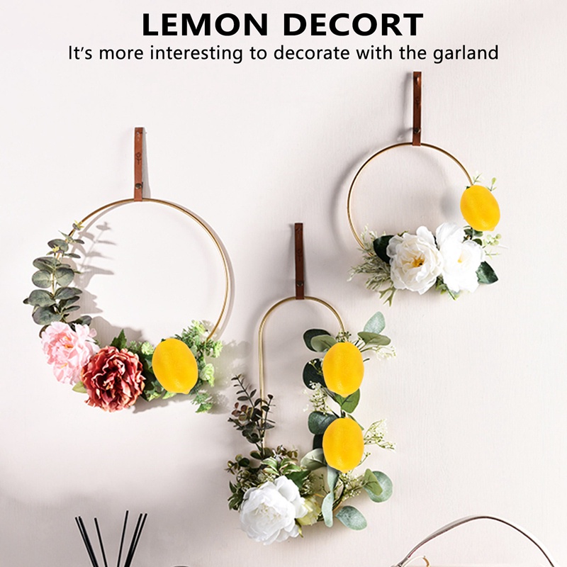 Set 20 Quả Chanh Giả Màu Vàng Dùng Để Trang Trí 3 Inch X 2 Inch