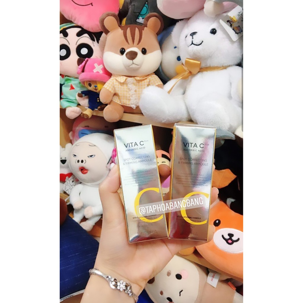 Tinh Chất Dưỡng Sáng, Làm Trắng Da, Mờ Vết Thâm Missha Vita C Plus Spot Correcting & Firming Ampoule