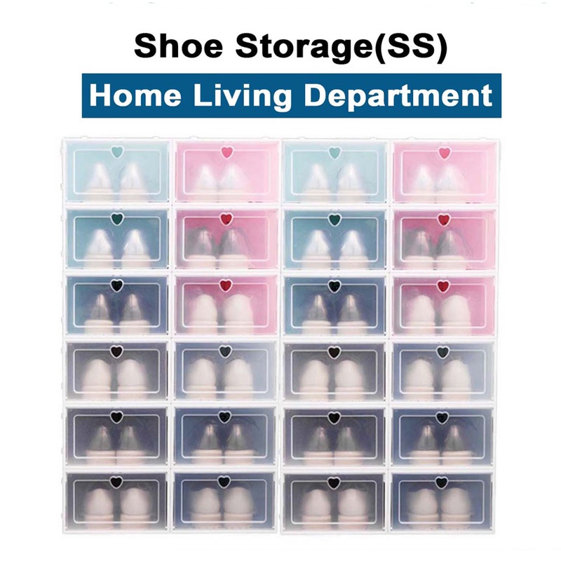 Hộp Đựng Giày Bằng Nhựa Nhiều Màu Cỡ Lớn Có Thể Xếp Chồng Lên Nhau Tiện Dụng Cho Gia Đình