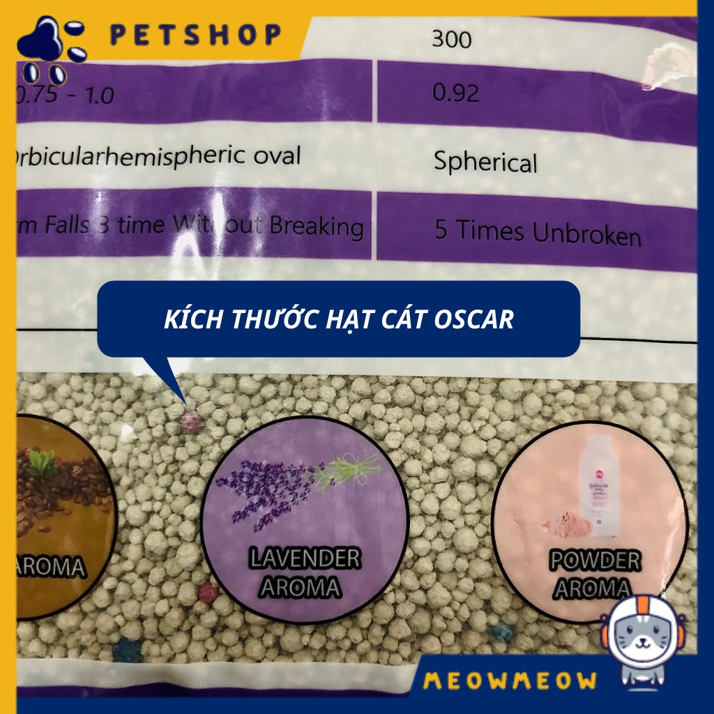 Cát vệ sinh cho mèo Oscar 8L | Túi 8L ~ 4KG | Cát cho mèo vón cục hút ẩm tốt, ship hỏa tốc TPHCM.