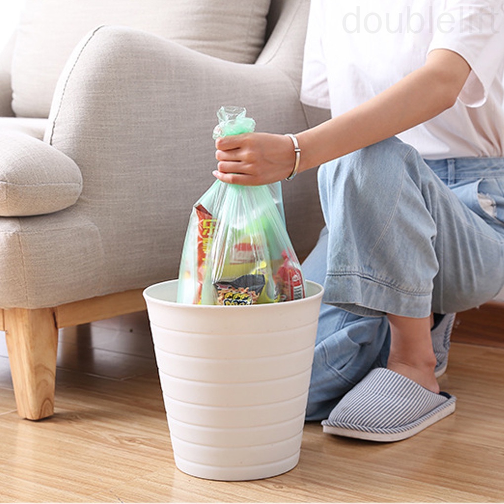 Set 5 Cuộn Túi Đựng Rác Dùng Một Lần Bằng Nhựa Màu Sắc Ngẫu Nhiên Tiện Dụng Cho Nhà Tắm