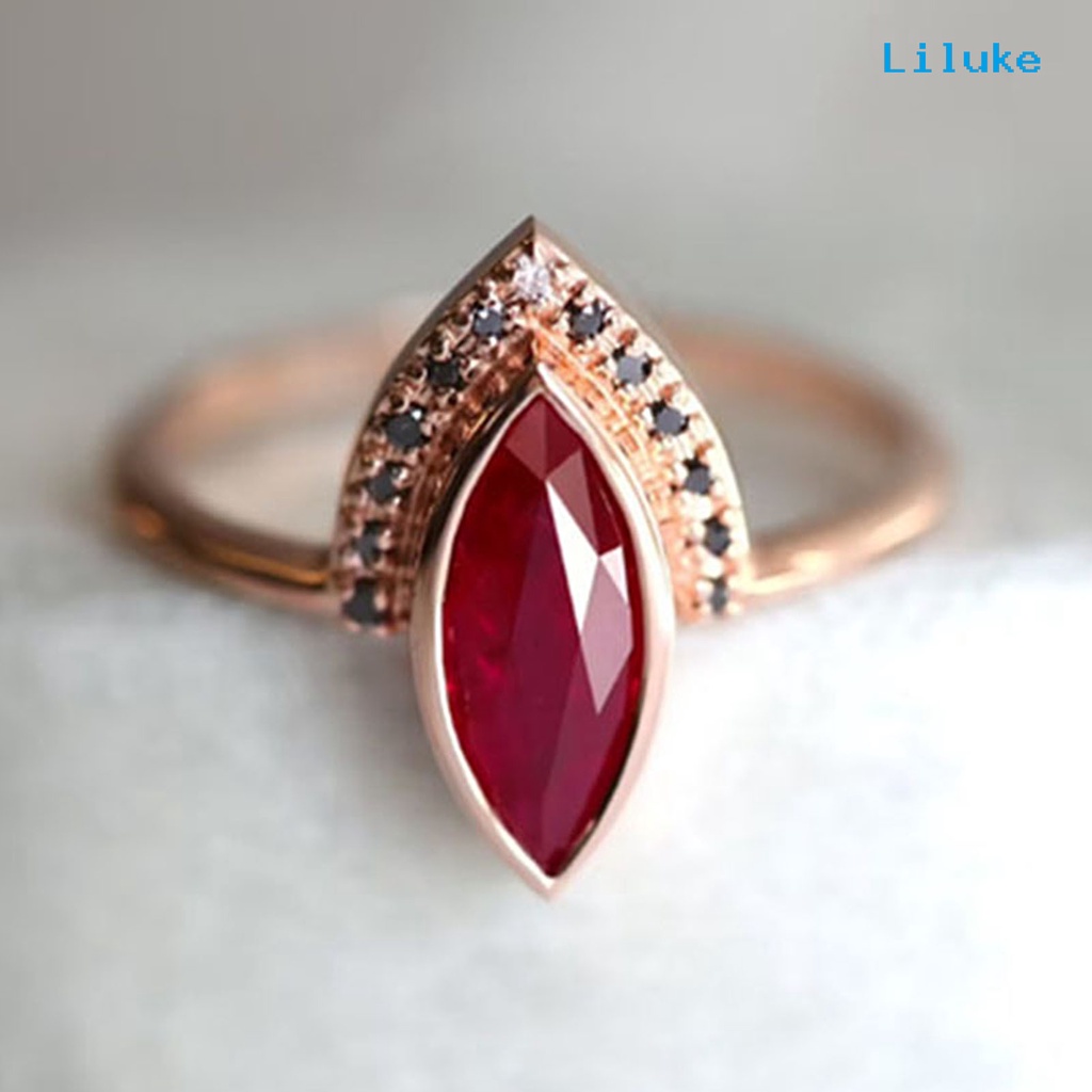 Bộ 2 Nhẫn Hợp Kim Đính Đá Nhân Tạo Thời Trang Cho Nữ