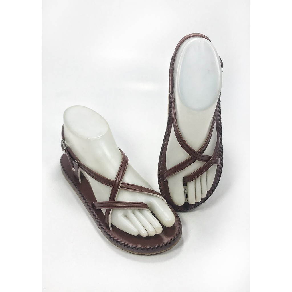 (BẢO HÀNH) GIAY SANDAL DA THẬT 3 DÂY CHÉO MANG SIÊU BỀN SIÊU XINH.