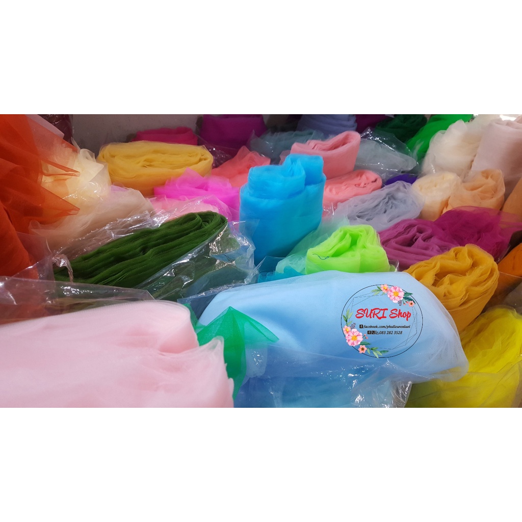 VOAN LƯỚI MỀM Khổ 2m4 - Voan lưới Tutu L30  - Bảng màu 1