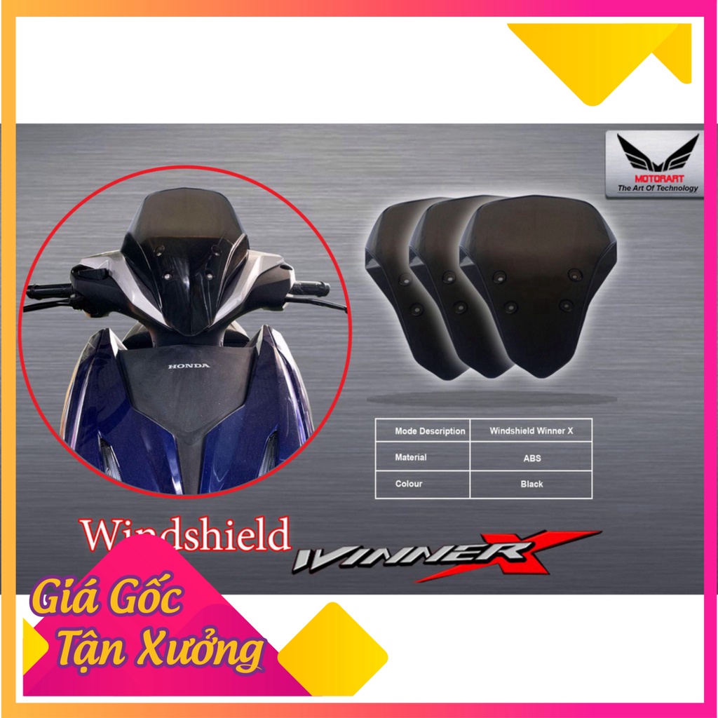 🥇 KÍNH CHẮN GIÓ CHO WINNER X HÀNG CHÍNH HÃNG MOTOART 🥇 (Ảnh Sp thật)