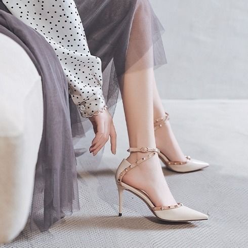 Giày Cao Gót Mũi Nhọn Thiết Kế Mới Thời Trang Mùa Xuân Hè 2022 Dành Cho Nữ