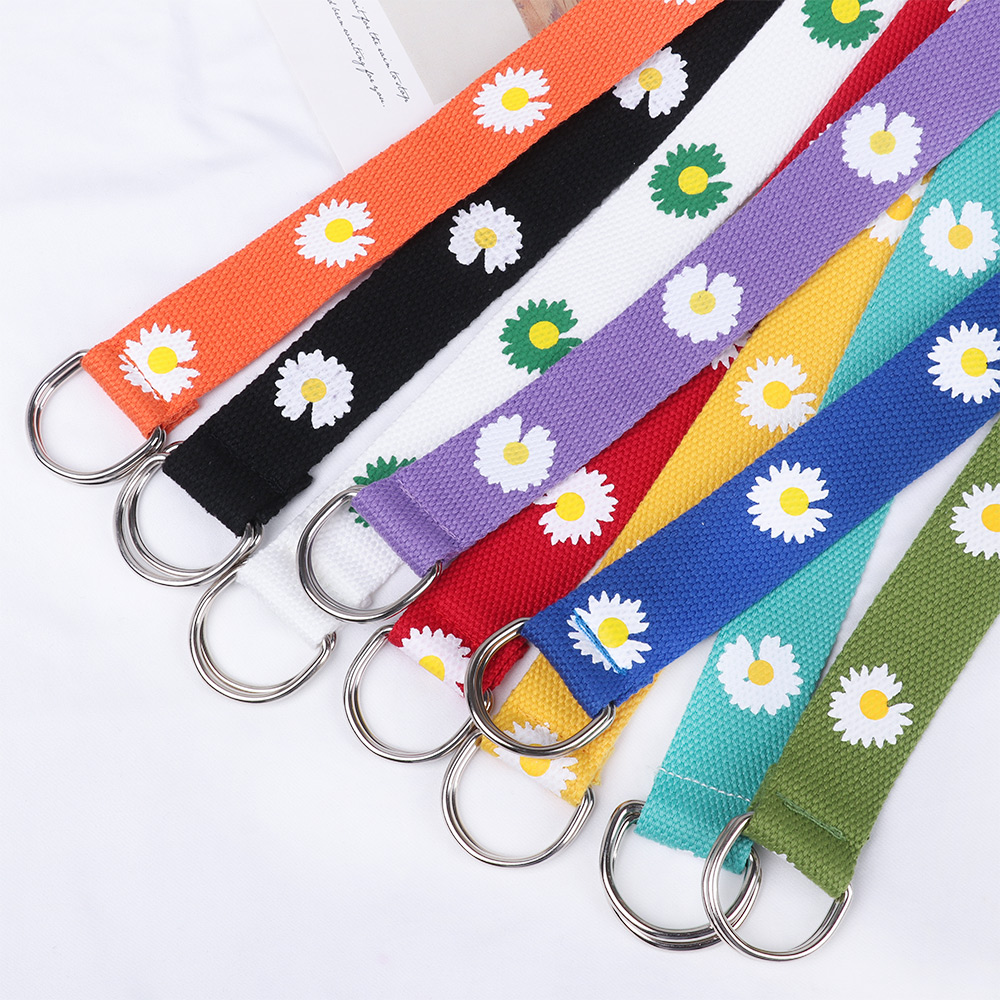 Thắt lưng canvas in họa tiết thời trang cho nam nữ