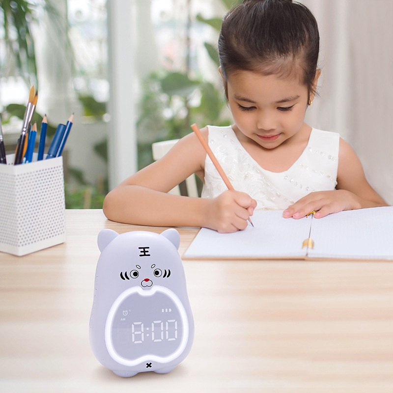 Đồng hồ báo thức điện tử kiêm đèn ngủ Hổ con ✅ Đồng hồ để bàn✅ Cảm ứng âm thanh đổi màu✅ Thể hiện nhiệt độ✅ Decor
