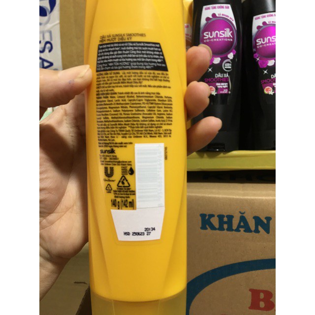 Dầu xả Sunsilk ngăn rụng tóc suôn mượt chai 140g hàng tách set