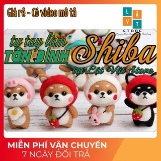 [FREESHIP TỪ 50K] LEN CHỌC CÓ HƯỚNG DẪN - 10 BÉ TÂN BINH SHIBA, chọc len thật dễ dàng