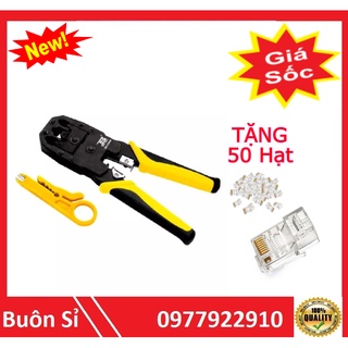 Kìm bấm mạng Tặng 50 hạt mạng - Hàng chuẩn