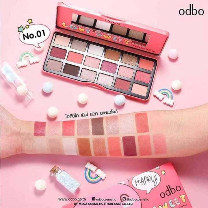 Bảng màu mắt trang điểm ODBO LOVE SWEET EYESHADOW !