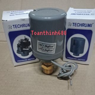 Rờ le máy bơm tăng áp Techrumi (tặng ren ngoài 21/17mm thau)