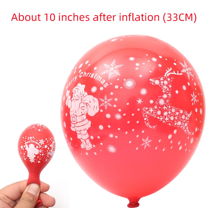Bộ 10 Bong Bóng Cao Su Hình Bông Tuyết Trang Trí Giáng Sinh