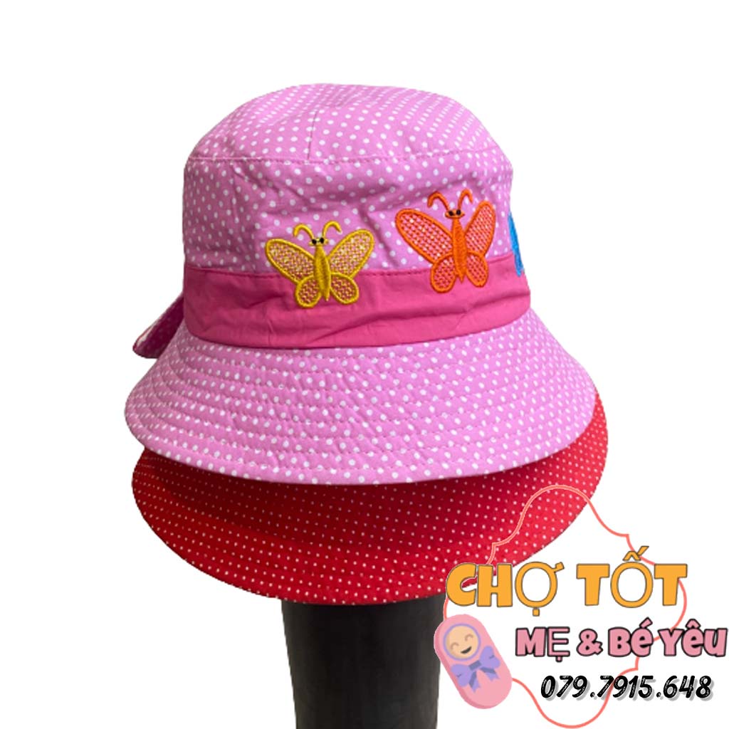 Nón vành Bé Gái Dán Nơ Sau Duy Ngọc Bé 3-5 tuổi
