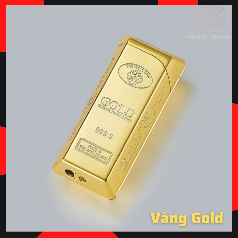 𝑏𝑎̣̂𝑡 𝑙𝑢̛̉𝑎-𝒒𝒖𝒆̣𝒕 Gas Kim Loại Dùng Gas Lửa Khò Kiểu Dáng Thỏi Vàng Tháp Kim Loại