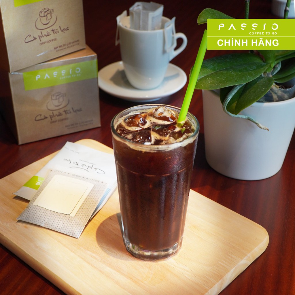 Cà phê túi lọc 100% nguyên chất rang mộc - Passio Coffee (1gói x 10g) | BigBuy360 - bigbuy360.vn